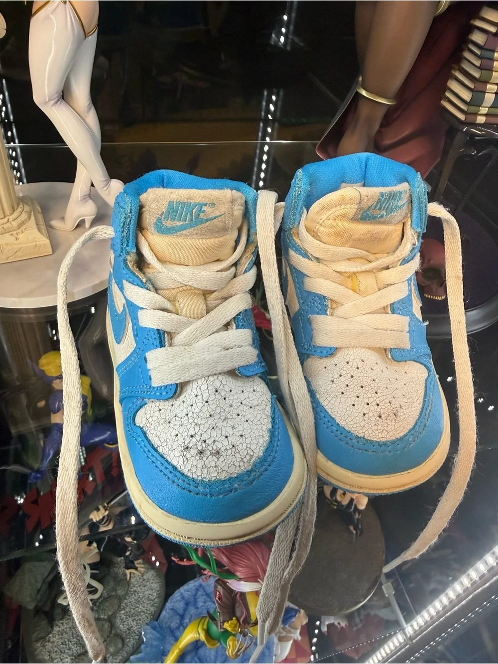Nike Kids Blue and White High-Top Sneakers